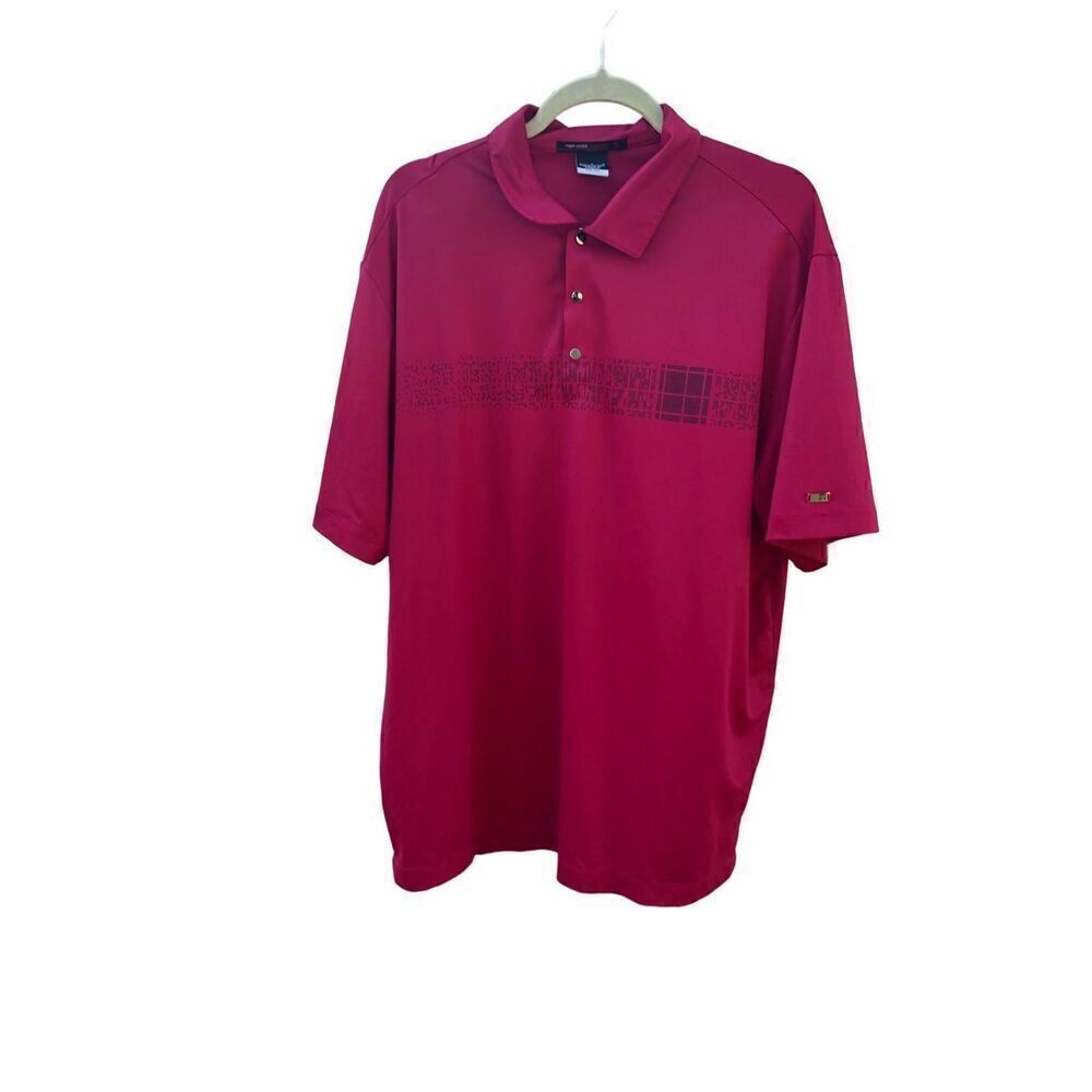 Nike Tiger Woods Collection Large (L) Snap Raspberry Polo